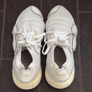 🏀 Trae Young 2 Adidas White and Cream Knit basketball Sneakers - Men’s 8.5 🏀